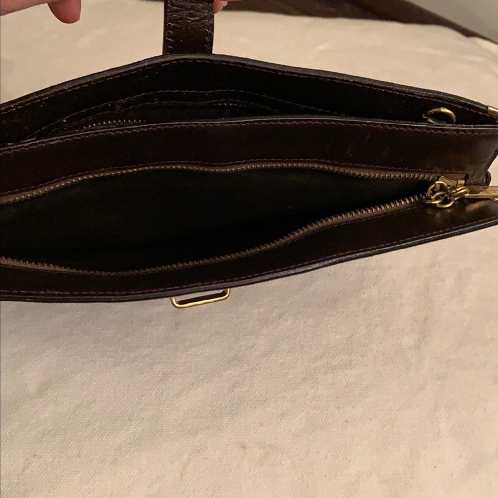 Vintage Salvatore Ferragamo Brown Logo Suede Bag - Picture 11 of 16